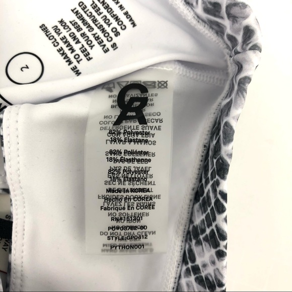 Good American Black White Snakeskin Print Bra - Picture 5 of 7